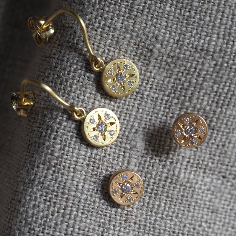 Disc Drop Earrings