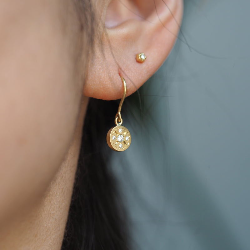Disc Drop Earrings