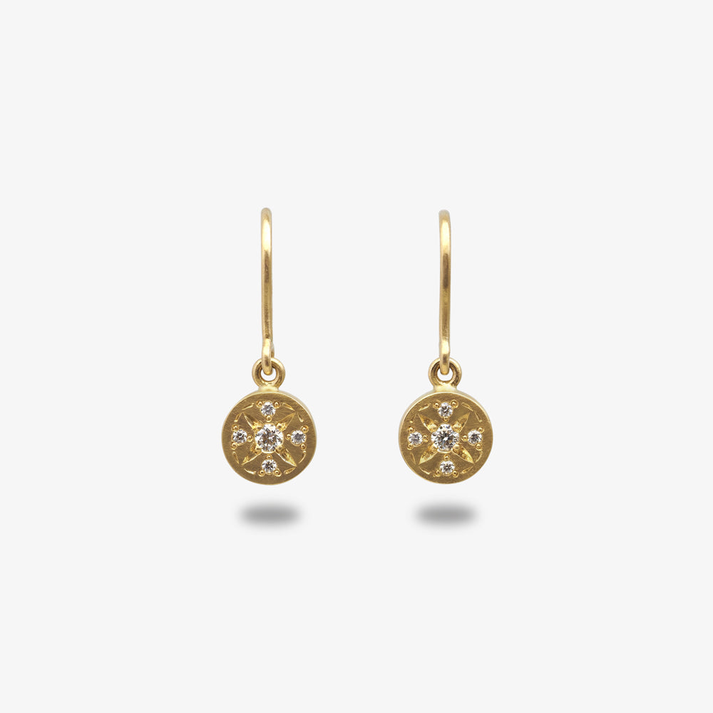Disc Drop Earrings