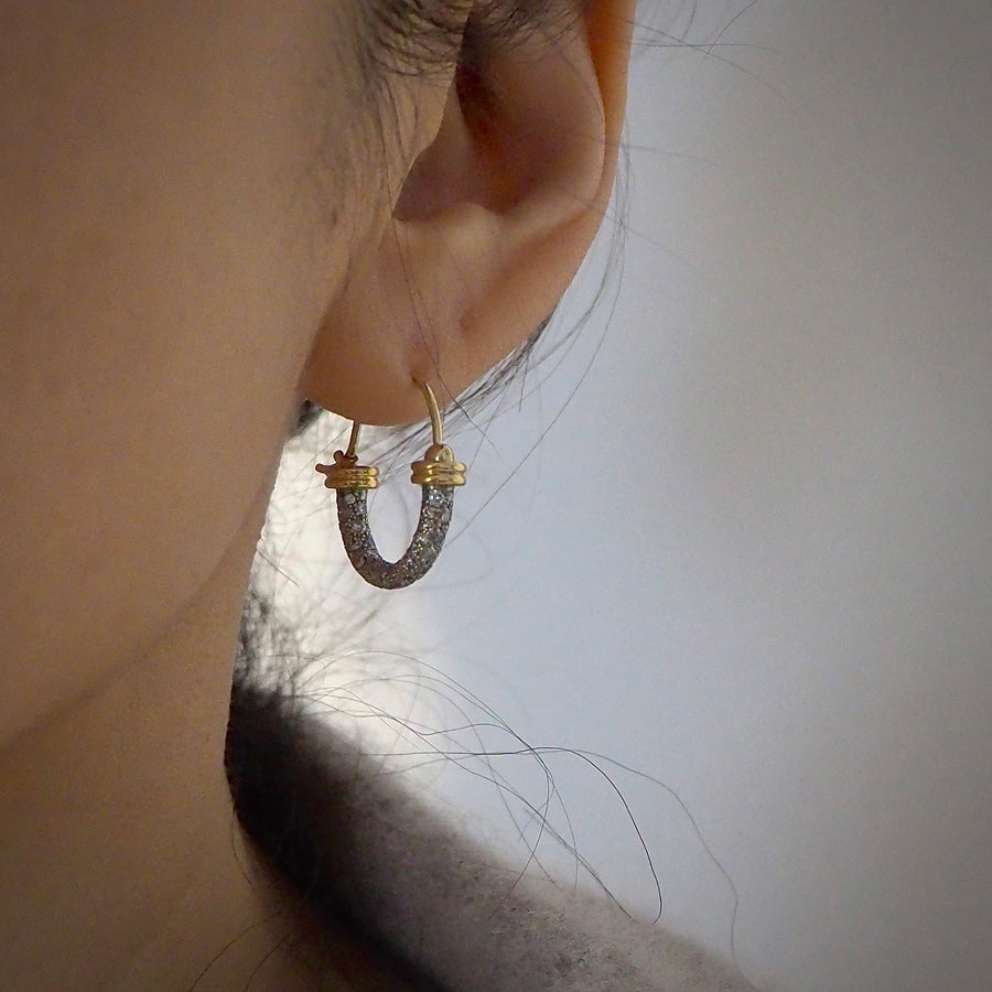 Hoop Earrings Salt and Pepper