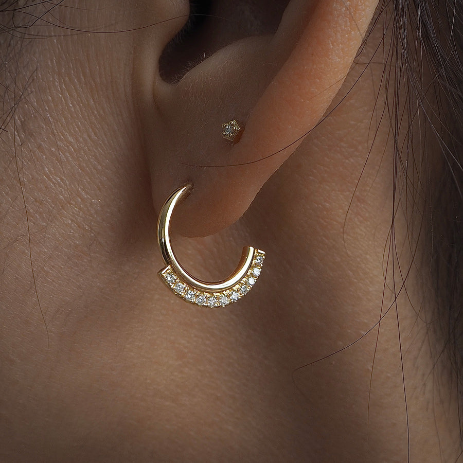 Diamond Hoop Earrings
