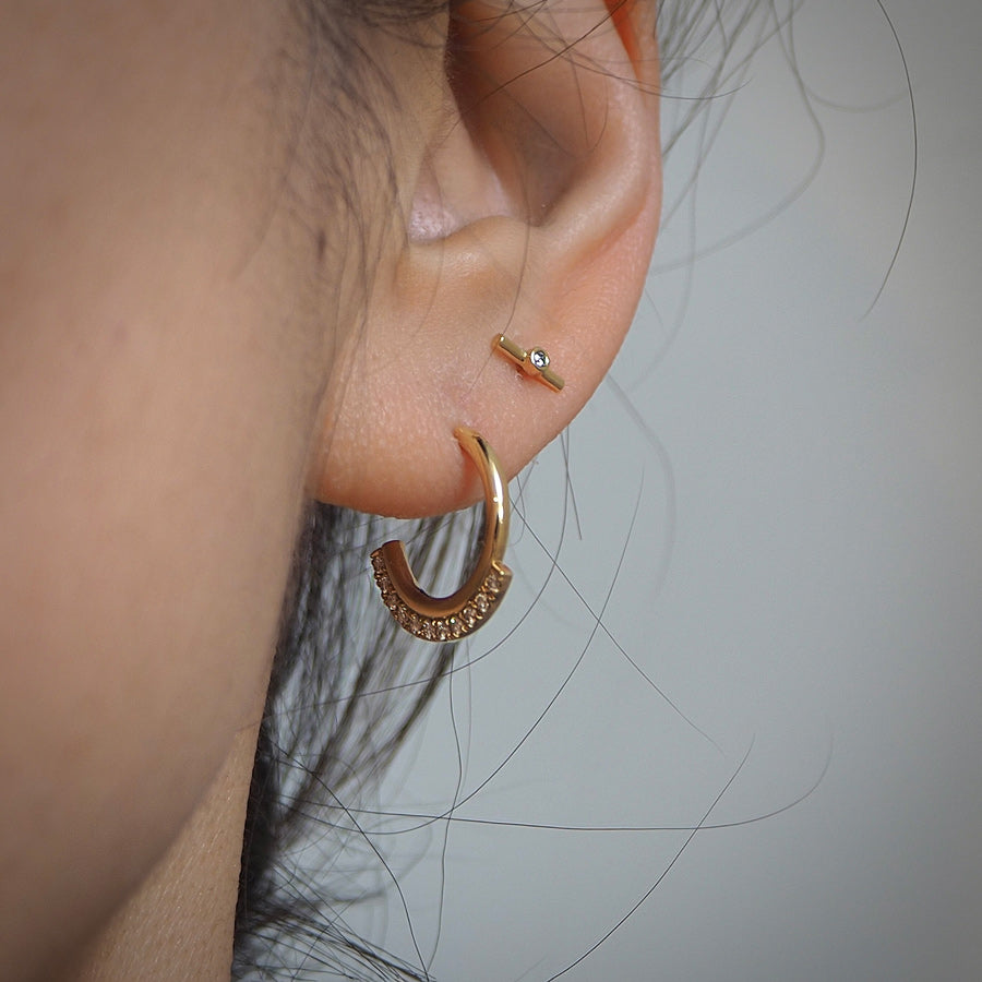 Diamond Hoop Earrings