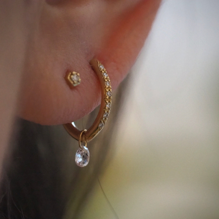 Diamond Hoops and Drops