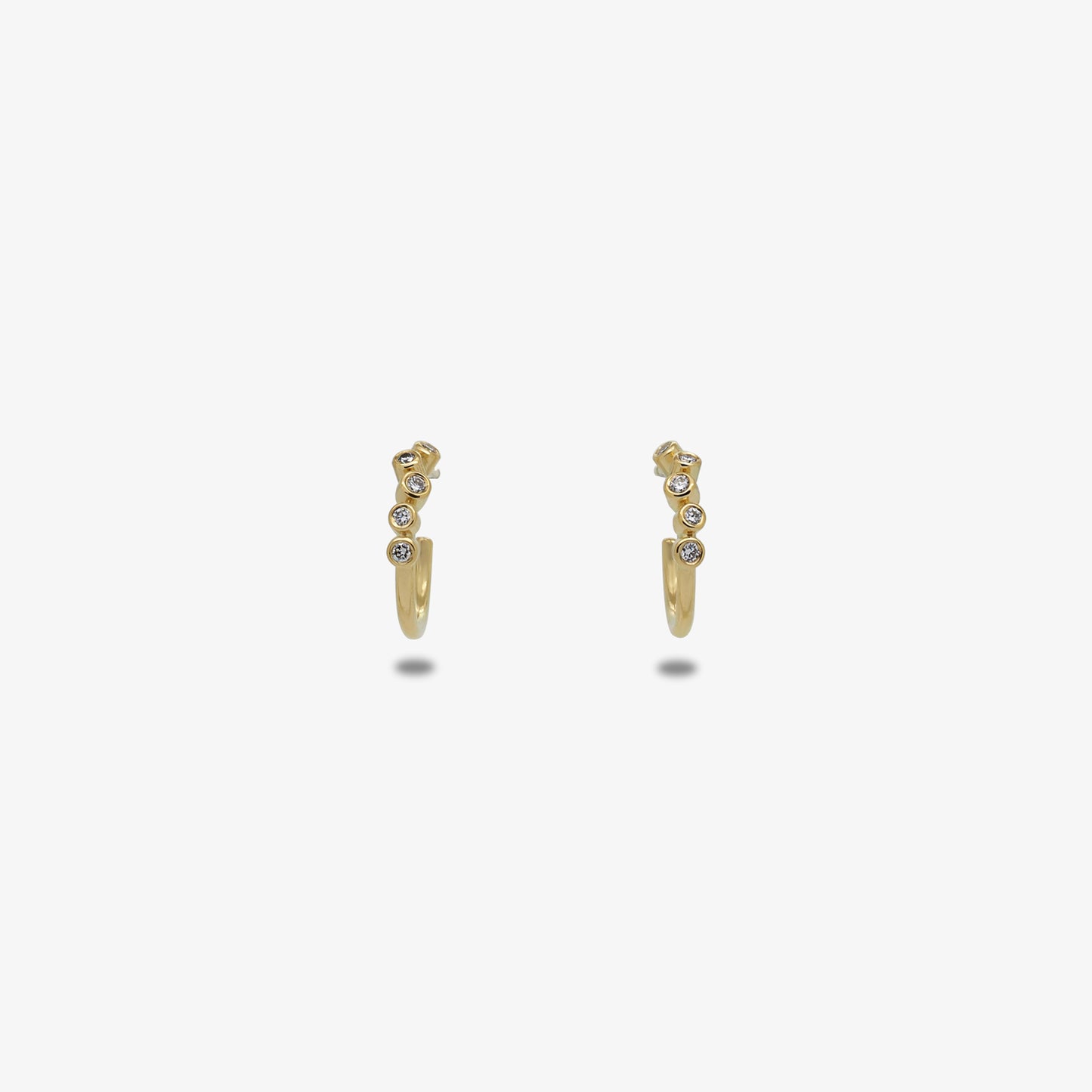 Twist Diamond Hoop Earrings