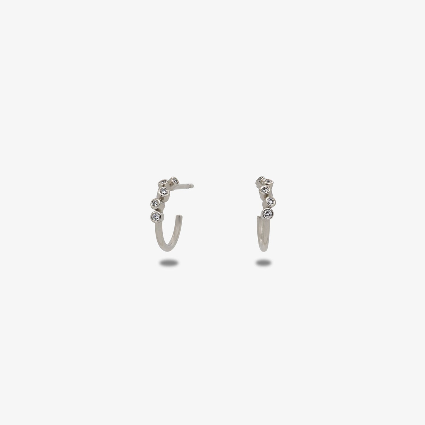 Twist Diamond Hoop Earrings
