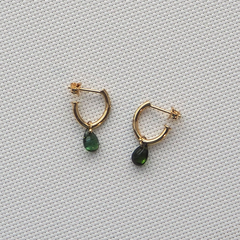 Emerald Hoops and Drops