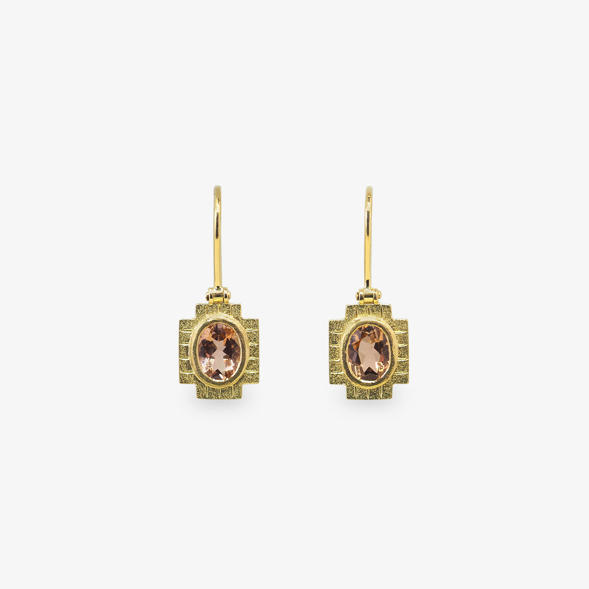 Peach Tourmaline Earrings