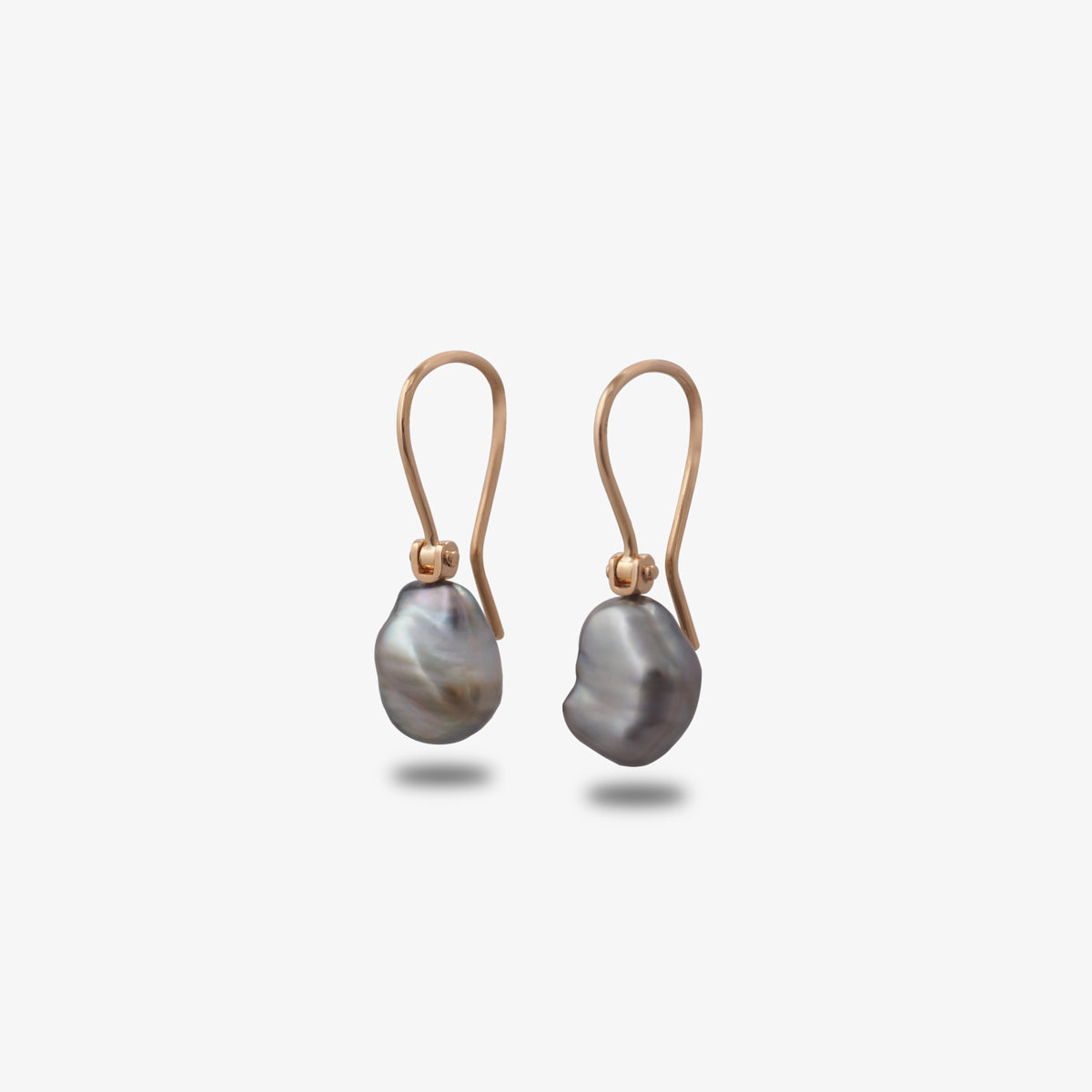 Tahitian Keshi Pearl Hook Earrings
