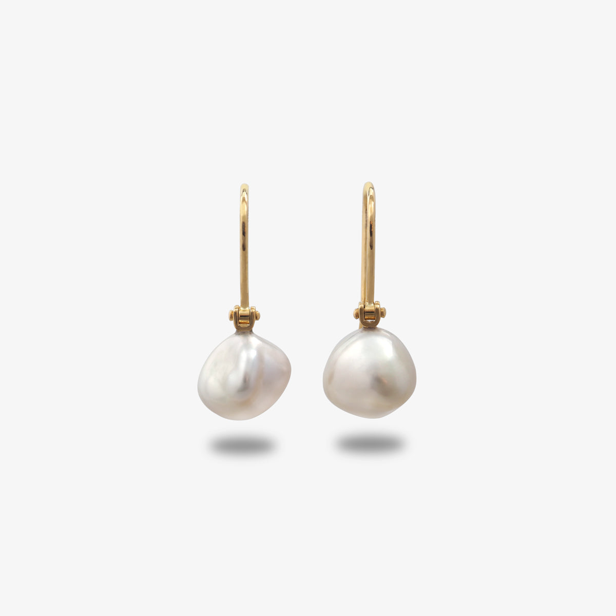 South Sea Keshi Pearl Hook Earrings