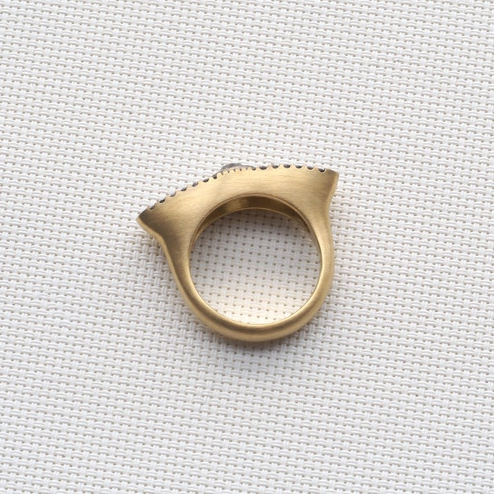 Salt Pepper + Grey Diamond Ring