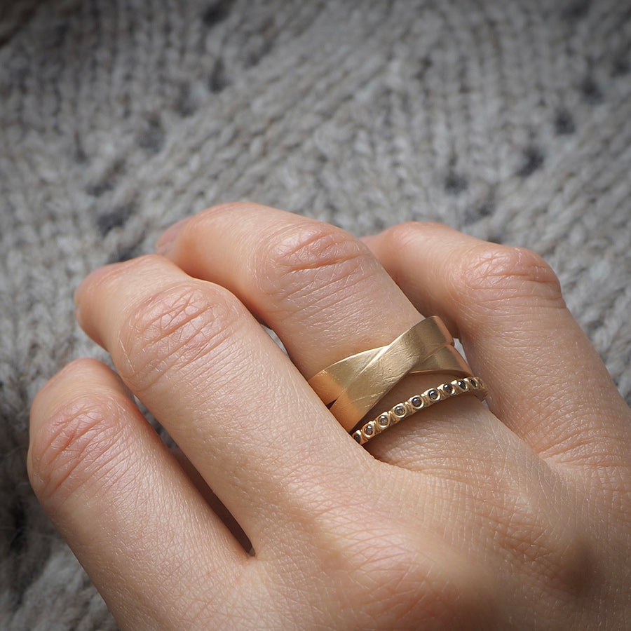 Cross Wide Band Ring