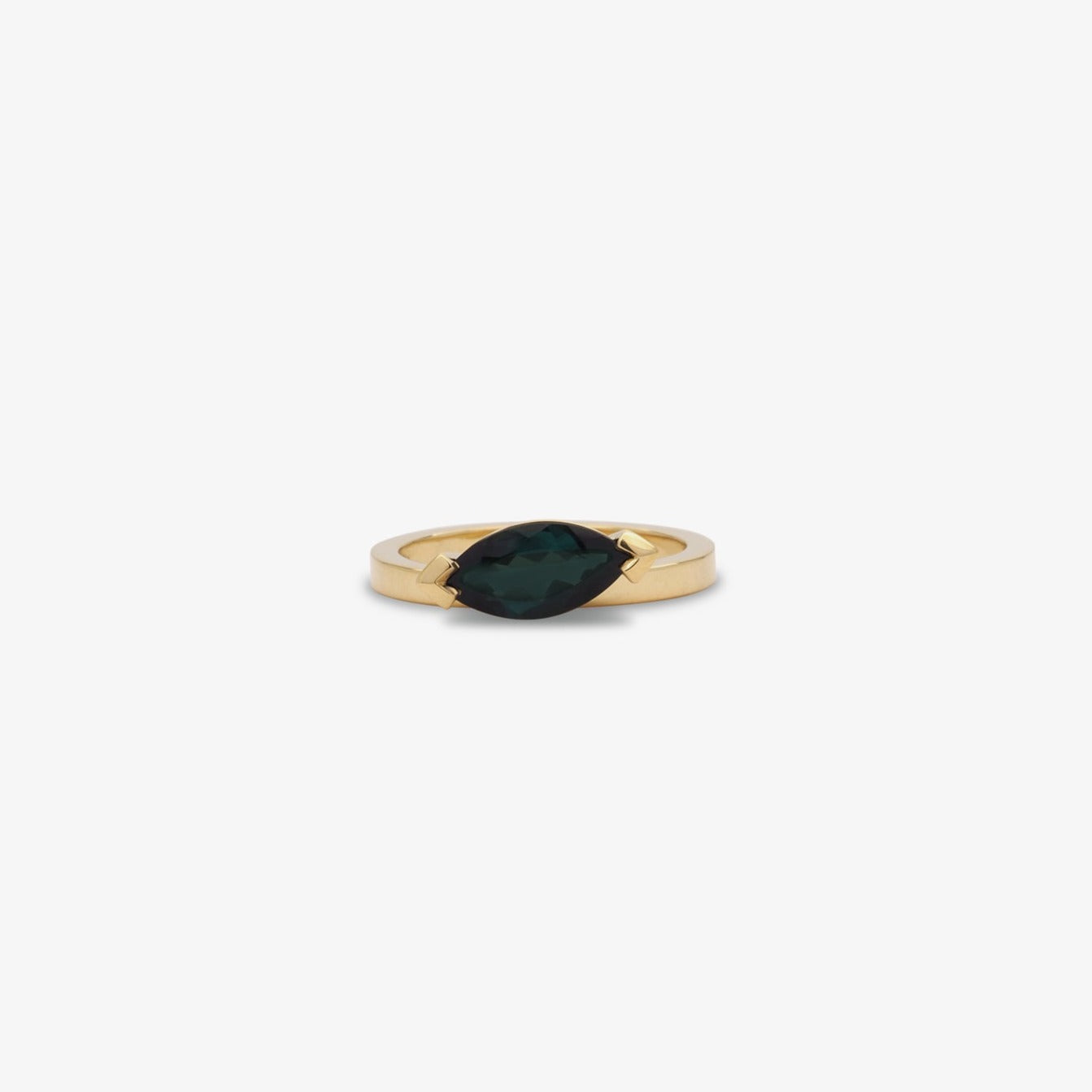 Marquise Blue Tourmaline Ring