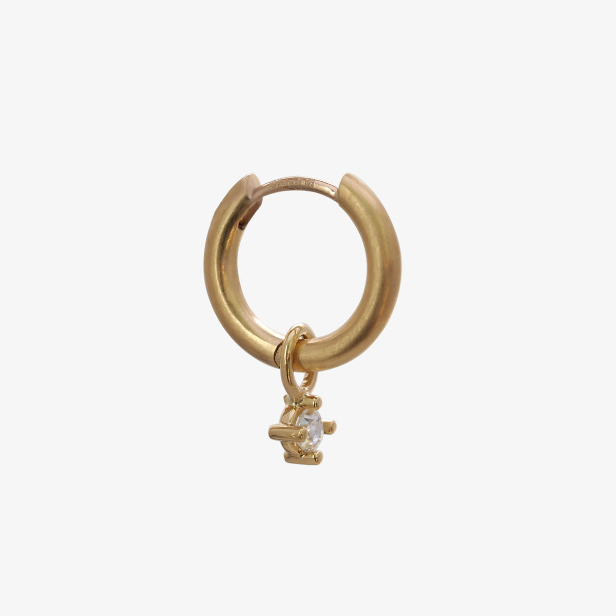 Rose Cut Diamond Drops / C-Hoop Earrings