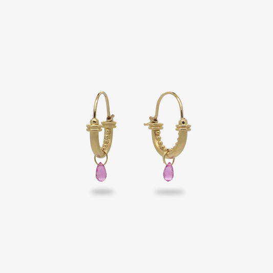Hoop Earrrings Sapphire