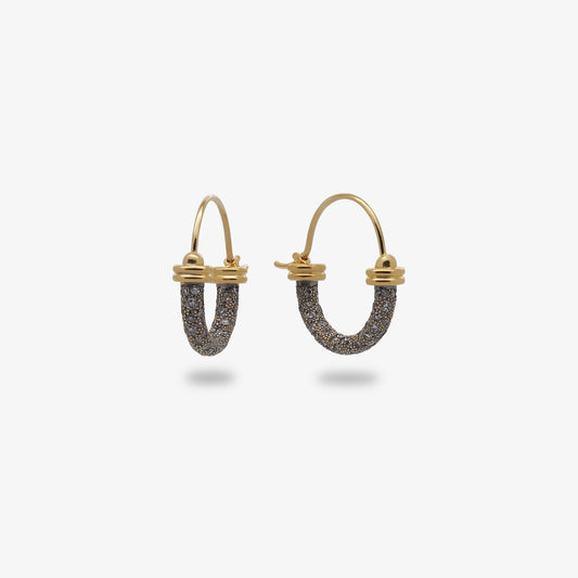 Hoop Earrings Salt and Pepper