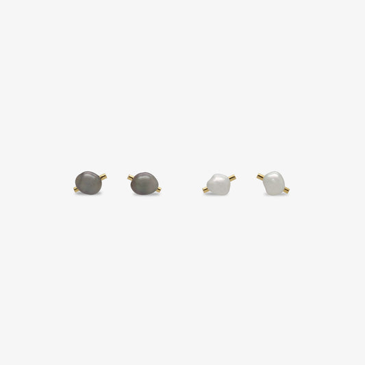 Keshi Pearl Bar studs