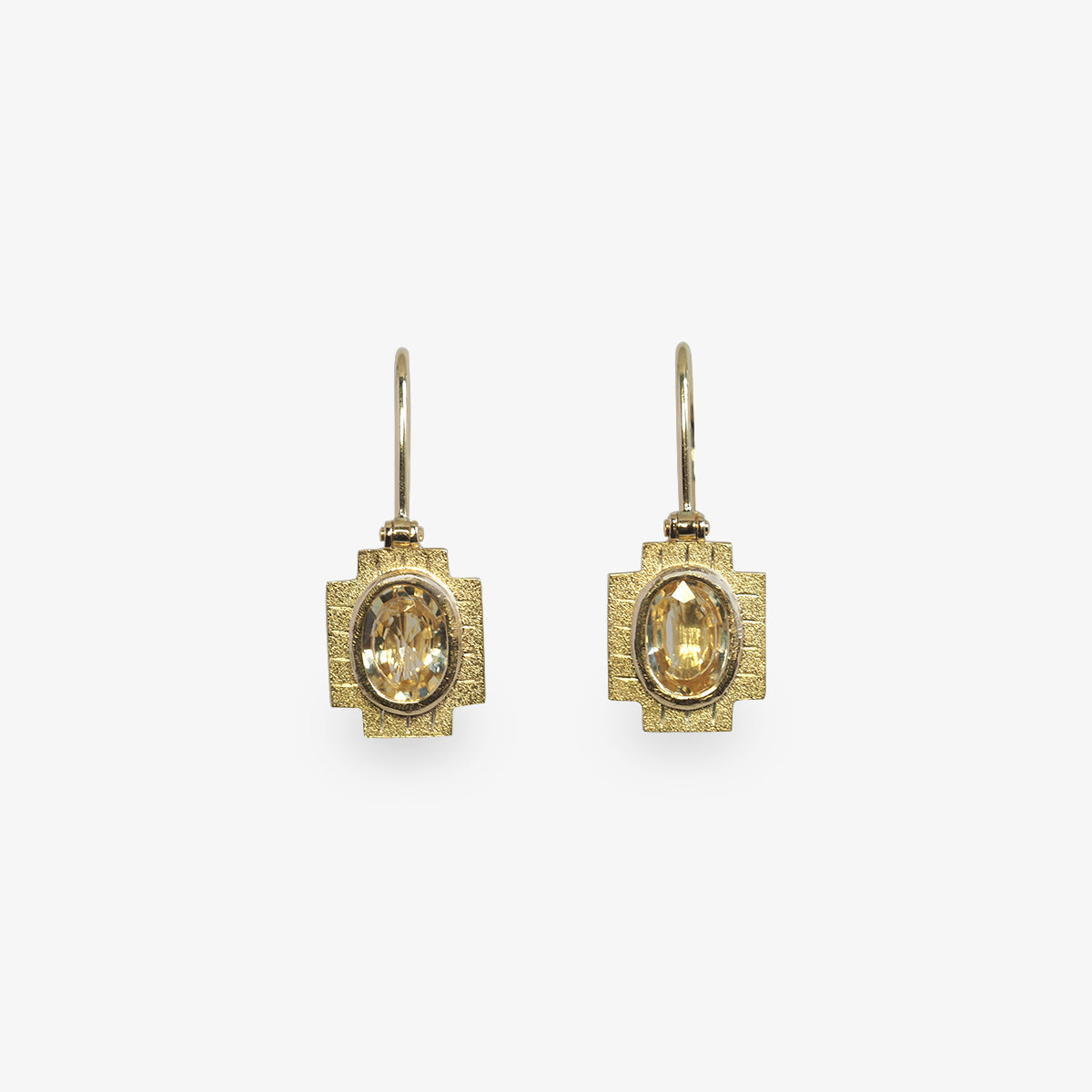 Yellow Sapphire Earrings